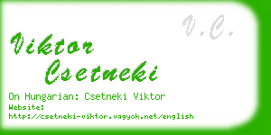 viktor csetneki business card